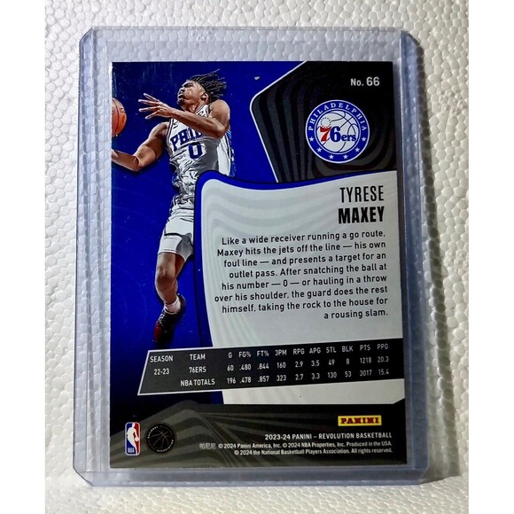 Tyrese Maxey 2023-24 Panini NBA 66 Revolution Basketball Card Philadelphia 76ers - Picture 2 of 2
